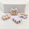 Valla de Flores Colorida Material para Manualidades Hebilla de Zapato Sombrero Pegamento Crema Accesorios para el Cabello de Niños Accesorios de Resina Material de Parche