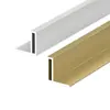 Tira de Borde de Azulejo de Aleación de Aluminio para Baño, Tira Estrecha en Forma de L Barrera de Agua para Diferencia de Nivel Alto-Bajo en Zonas Húmedas y Secas