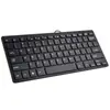 K1000 Chocolate Teclado Pequeno Com Fio Para Computador Silencioso 87 Teclas Notebook Teclado Multimídia Externo