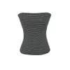 Top de Tubo a Rayas Minimalista Nuevo con Copas, Sexy Espalda Descubierta Ajustado Favorecedor Top Interior