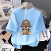 Camiseta Manga Curta Tendência para Meninos Leve para Usar no Verão 2026 Nova Roupa Infantil Top Verão Crianças Bebê Algodão Puro Manga Meia