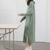 Foto Real de Vestido Sudadera de Algodón de Gama Alta Japonesa Rakuten para Mujer, Nuevo Estilo Primavera y Otoño, Vestido Base Casual Elegante, Transfronterizo