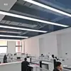 Iluminação Linear de LED para Escritório Perfil em U de Liga de Alumínio Tira de Luz Quadrada com Grade Emissora em Três Lados com Canaleta para Tira de Luz