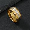 Anillo de Acero de Titanio de Moda Transfronteriza Empalmado a Color Sentido de Alta Gama Anillo de Pareja Diamante Flor Lujo Ligero Combinación con Todo Anillo de Dedo