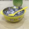 Tigela de Suplemento Alimentar Infantil de Aço Inoxidável para Bebês, Tigela Anti-Escaldante com Isolamento Térmico, Louça para Alimentação de Bebês, Suporta OEM