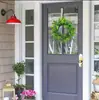 Corona Artificial de Lavanda Transfronteriza - Decoración de Primavera, Verano y Otoño Adecuada para Puertas Principales y Paredes del Hogar