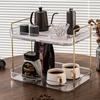 Bandeja de té de lujo ligero para el hogar, sala de estar, bandeja para postres y frutas, vajilla multiusos, juego de té, bandeja para escurrir tazas, estante de almacenamiento
