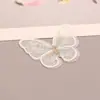 5cm Bordado Grande Laço DIY Estilo Coreano Grampo de Cabelo de Uma Palavra Grampo de Borboleta Acessórios de Material