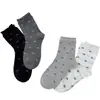 Calcetines de algodón de Xinjiang para mujer con estampado de copo de nieve y encaje, calcetines sin costuras de media pantorrilla, estilo primavera y otoño, calcetines apilables simples y versátiles estilo japonés