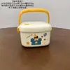 Caixa de Almoço Infantil de Aço Inoxidável 316, Desenho Animado Fofo, com Compartimentos, Recipiente Conservador de Frescor, Caixa de Almoço, Tigela, Caixa Bento