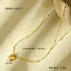 Comercio Exterior Europeo y Americano Día de San Valentín Amor Acero Inoxidable Collar Lujo Ligero Alto Sentido Acero de Titanio Corazón de Melocotón Cadena para Clavícula Joyería Transfronteriza