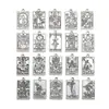 Al por mayor DIY aleación joyería accesorios cuadrado tarjeta de tarot colgante pulsera llavero colgante decorativo J502