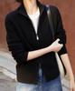 Cárdigan de Punto Estilo Perezoso para Mujer 2026 Ropa de Abrigo Otoño e Invierno con Cremallera, Elegante Suéter Abrigo de Color Sólido Holgado