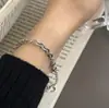 Pulsera de plata pura S925 estilo coreano, círculo simple de astillas de hielo, pulsera de hilo para mujer, minimalista, Ins, lujo ligero