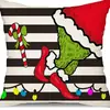 Superventas transfronterizo Funda de almohada de lino del Grinch Decoración de sofá de Amazon Monstruo verde Funda de cojín navideño