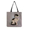 Directo de fábrica estilo coreano bolso de hombro práctico de dibujos animados moda versátil bolsa de mano lindo gato estampado bolsa de compras