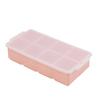 Forma de Gelo Quadrada Grau Alimentício Congelamento Rápido Fácil de Desenformar Silicone Barra de Gelo com Tampa Doméstico Grande Capacidade Geladeira Caixa de Armazenamento de Gelo