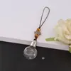Bombilla de Vidrio de Alambre Retorcido Colgante de Diámetro Pequeño Colgante de Moda para el Cabello Botella Transparente para Deseos Accesorio de Teléfono DIY