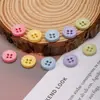 Botones Pequeños de Colores en Forma de Cuenco para Camisas y Cárdigans, Botones Redondos de Cuatro Agujeros para Coser a Mano, Botones de Resina Simples y Versátiles para Ropa y Chaquetas de Niños