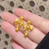 Pendientes de Lujo Ligero Estilo Antiguo de Gama Alta con Lazo y Borlas, Pendientes Elegantes Estilo Chino Retro Dorado, Regalo para Novia