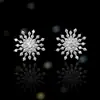 Brincos Novos Estilo 2025 com Diamantes para Mulheres, Brincos Modernos de Prata 925 Sterling com Pino de Prata, Brincos de Floco de Neve de Luxo Leve e de Alta Qualidade