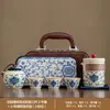 Caja de regalo para juego de té estilo chino Ru kiln con diseño de loto para uso doméstico, con esmalte craquelado, encanto vintage, tetera personalizable, regalo personalizado