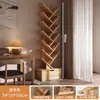 Estantería Pequeña Almacenamiento Forma de Árbol de Pie Gabinete de Dormitorio Estante de Almacenamiento para Sala de Estar Hogar Estantería Estrecha Creativa de Múltiples Niveles