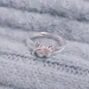 Anillo de Flor de Rosa El Principito para Mujer, Simple y Único, Diseño Minimalista, Versátil Anillo Abierto Dorado para Dedo Índice Joyería