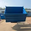 Contenedor de chatarra engrosado de alta resistencia con descarga lateral, contenedor de materiales de volcado frontal, contenedor basculante para descarga con montacargas con puerta de apertura lateral