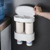 Portavasos desechable, portavasos, estante de almacenamiento para vasos de papel de pared para el hogar, sin perforaciones