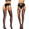 Medias Sexy Yuedie, Medias Sexy de Red, Medias Largas Delgadas, Medias de Ligero Ajuste con Portamedias, Juego de Medias Negras Seductivas Caladas 9212