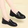 Zapatos de Cuero de una Pieza para Primavera y Otoño, Zapatos Cómodos para Mujeres de Mediana Edad y Mayores, Zapatos de Salón de Corte Profundo, Zapatos Profesionales de Trabajo de Suela Blanda para Mujer