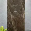 Azulejos de Piso de Pedra de Luxo Estilo Francês Preto Minimalista com Padrão de Mármore 60*120 Azulejos Cerâmicos para Hotéis e Supermercados, Azulejos Brilhantes Cor de Café
