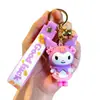 Chaveiro super fofo novo do desenho animado Kulomi japonês, boneca tridimensional, pingente Melody, pequenos enfeites para chave de carro, bolsa