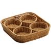 Bandeja de frutas tipo ratán, mesa de centro, cesta de frutas, caja de almacenamiento para refrigerios, cesta creativa para frutos secos, cesta para refrigerios