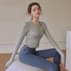 Ropa de Yoga para Mujer, Tops Deportivos de Manga Larga con Cordón, Profesional de Alta Gama, Alta Calidad, Secado Rápido, Nuevo Estilo, Ropa para Correr y Fitness