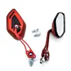 Espejo retrovisor de motocicleta modificado coche eléctrico personalidad reflector de llama scooter universal espejo auxiliar trasero más vendido