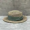 Sombrero de paja francés para vacaciones, sombrero de copa cóncavo de paja salada para mujer, sombrero de protección solar de verano, sombrero de playa informal vintage combinable.