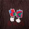 Pendientes Vintage Bordados Hechos a Mano de Estilo Étnico de Moda con Borlas Pequeñas, Joyería de Plata Miao de Yunnan, Color Blanco, Tamaño 41