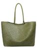 Bolso Tejido a Mano de Diseño Nicho Cuero Suave Bolso Tote de Gran Capacidad Estilo Casual Relajado Bolso de Hombro Único Axila Bolso de Mano Moderno