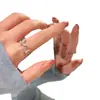 Anillo de Mariposa Hada de Hielo y Oxígeno para Mujer Moda Ins Diseño de Nicho Anillo Abierto Lujo Ligero Alta Calidad Lujo Ligero Anillo para el Dedo de Comida
