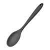 Cuchara grande densa de silicona todo en uno, utensilios de cocina de silicona, cuchara antiadherente para cocinar sopa, cuchara para mezclar, mango largo, ensalada más