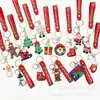 Llavero de Santa Claus transfronterizo, colgante de figura de goma blanda 3D, colgante de suministros navideños de dibujos animados, decoración de árbol de Navidad