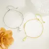 Tobillera Versátil de Moda de Alta Gama Europea y Americana, Nuevo Ladrillo de Oro Riqueza para Mujer, Estilo Minimalista, Lujo Ligero, Cadena de Pie de Verano de Nicho