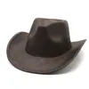 Sombrero de Vaquero Occidental Liso con Textura Agrietada Transfronterizo Estilo Étnico Retro Sombrero Texturizado para Mujer Sombrero de Fiesta Festival Danza Jazz