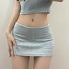 Estilo Americano Retro Air Layer Saia Feminina 2024 Verão Novo Estilo Spice Girl Cintura Baixa Anti-andar Hip A- linha Saia