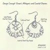 Pendientes de Verano Dopamina Estilo Vacaciones Oceánicas Transfronterizas Europeas y Americanas con Forma Irregular de Estrella de Mar, Concha y Grava de Colores