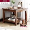 Mesa de Centro Pequeña para Sala de Estar, Mini Mesa Cuadrada de Estilo Antiguo, Mesa de Esquina para Sofá con Patas de Madera Maciza, Mesa Cuadrada para Balcón