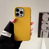 Funda de imitación de cuero color Maillard para otoño e invierno para funda de teléfono iPhone16pro max 14/15 funda suave esmerilada