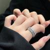 Anillo dorado elegante, ligero y de lujo, de estilo francés, abierto, combinable con todo, para el dedo índice, joyería clásica de nicho.
